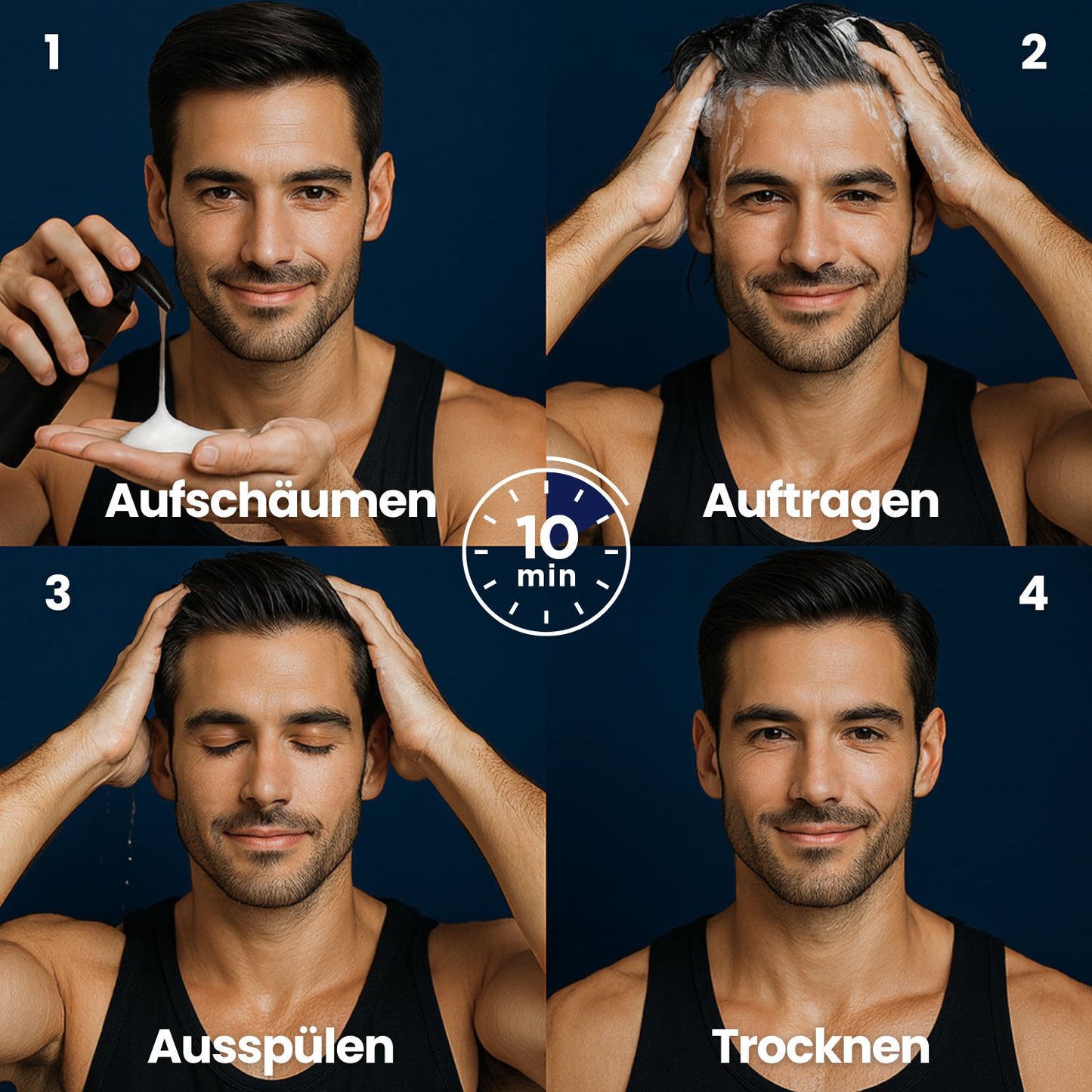 Sofort färbendes Shampoo für Männer